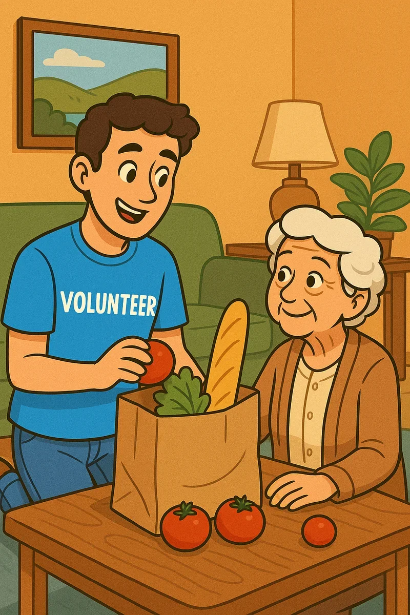 Volunteering Impact: Helping Elderly with Groceries Changes Lives - Slide 