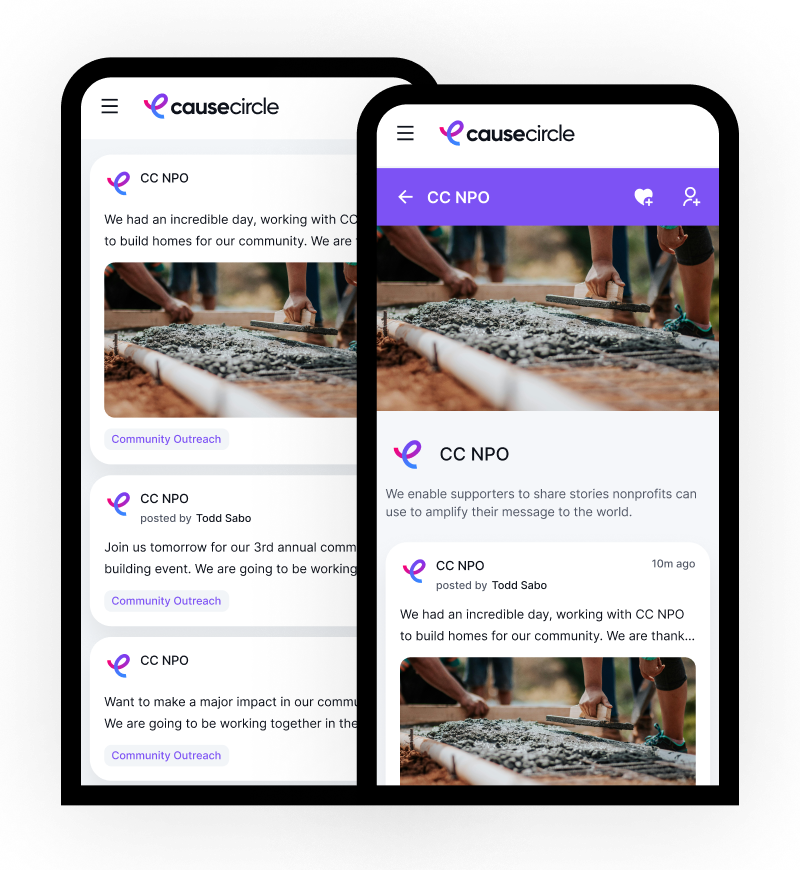 CauseCircle App Mockups