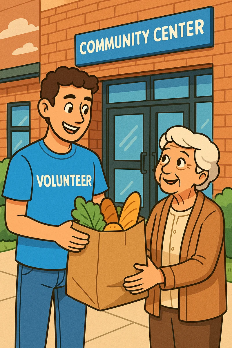 Volunteering Impact: Helping Elderly with Groceries at CauseCircle - Slide 
