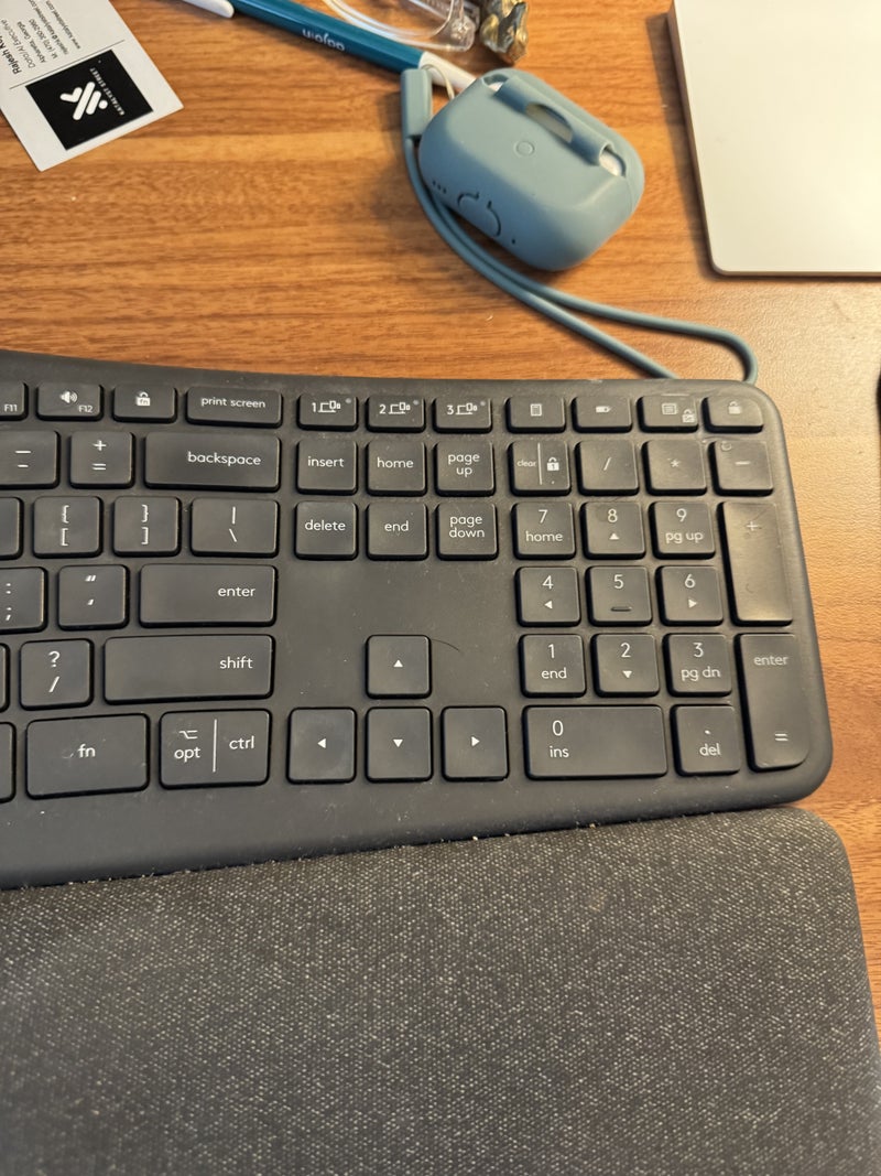 Neat and Organized Desk Layout with Computer and Personal Items - Slide 